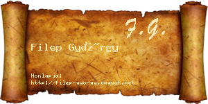 Filep György névjegykártya