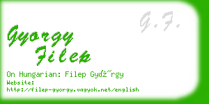gyorgy filep business card